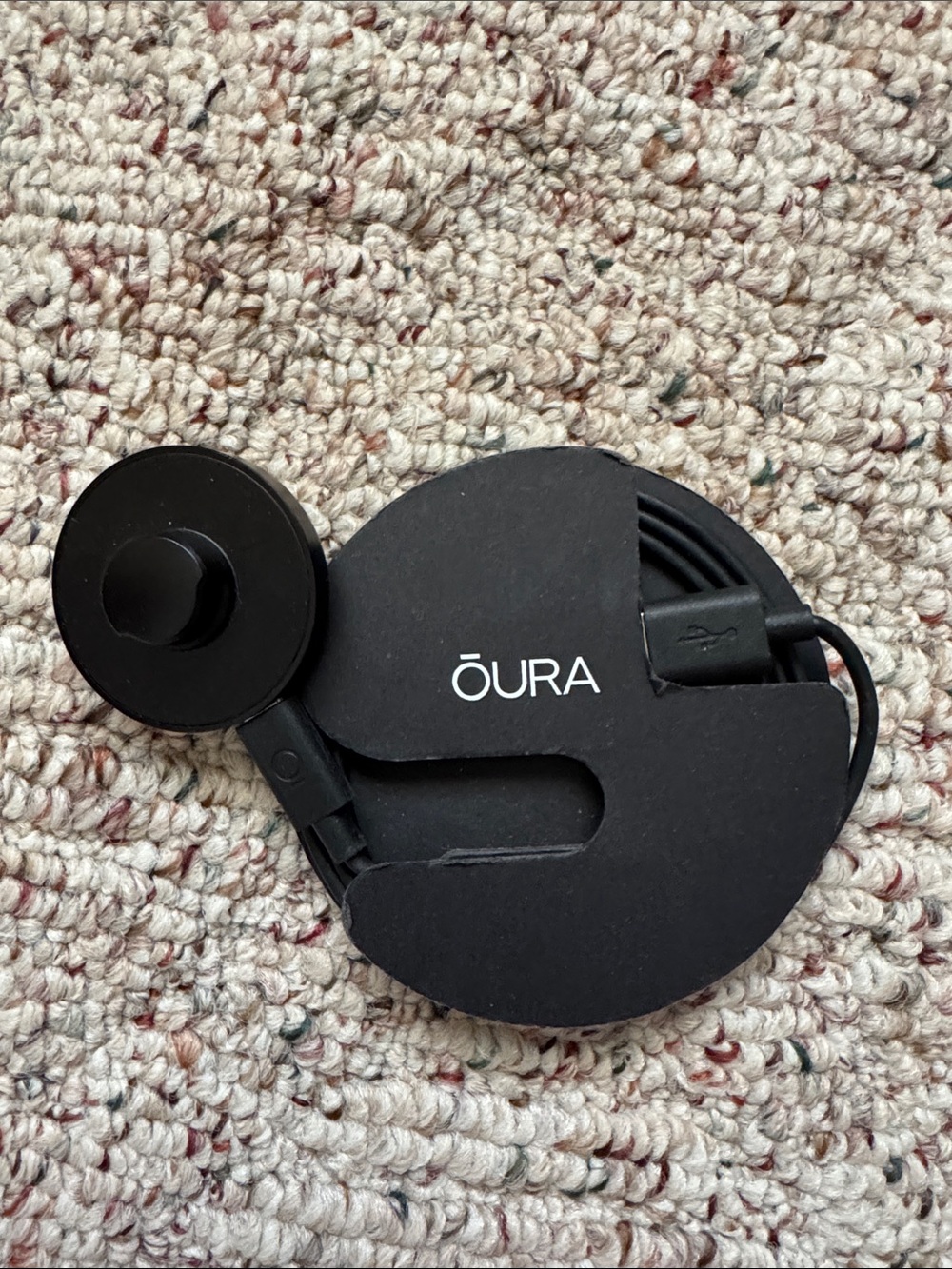 Oura Black Magnetic Charger with USB Cable